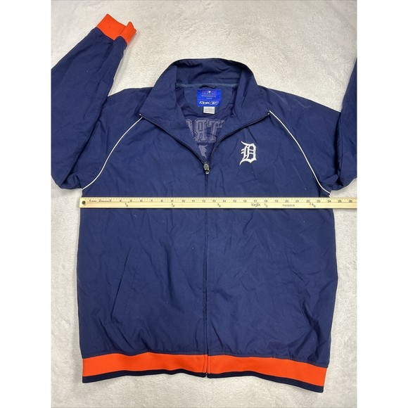 Y2K Detroit Tigers MLB Genuine Merchandise Reebok Windbreaker Jacket Size Large - Picture 4 of 7